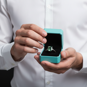 Heartfelt Awakening- Cushion Cut Natural Unique Moss Agate Open Ring