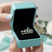 Mossy Realm of Us- Kite Cut Moss Agate & Alexandrite Ring