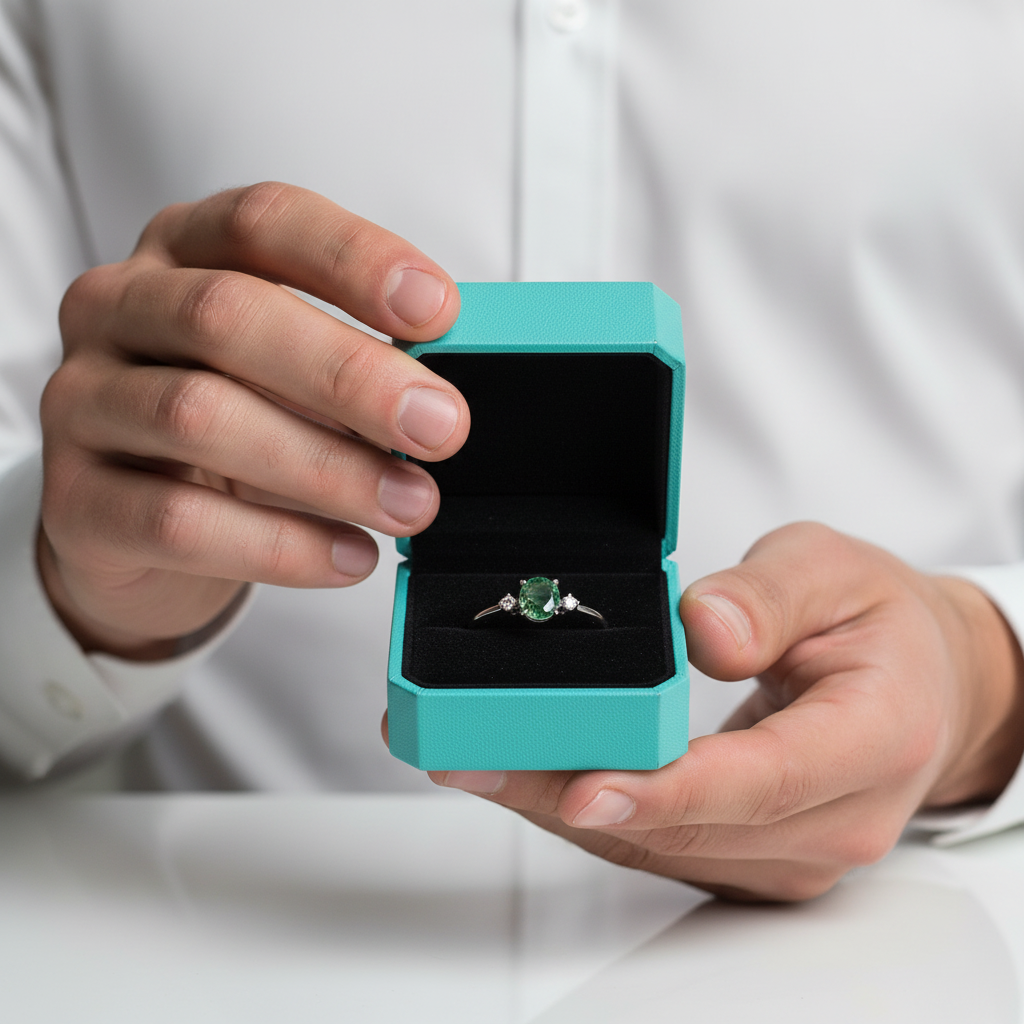 Quiet Miracle of Us- Moss Agate & Alexandrite Ring