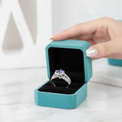 Round Cut Alexandrite Birthstone Ring-Evani Jewelry