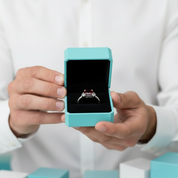 Oval Cut Lab Ruby Birthstone Vintage Engagement Rings-Evani Jewelry