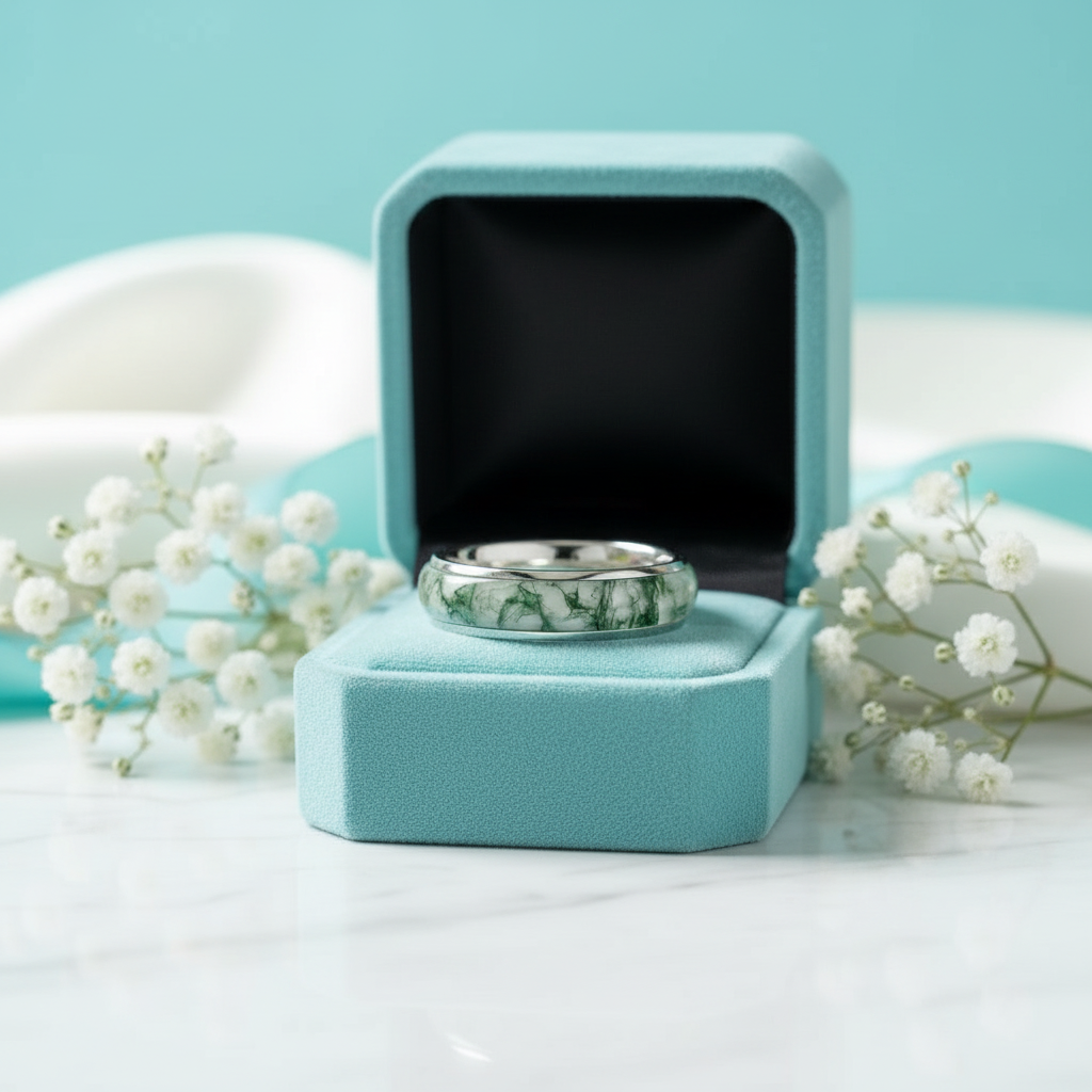Forest's Crown- Natural Moss Agate Rings - Evani Naomi Jewelry