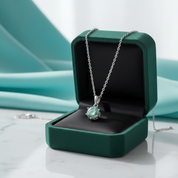 Simple 1.0 ct Green Diamond Option Solitaire Necklace