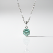 Simple 1.0 ct Green Diamond Option Solitaire Necklace