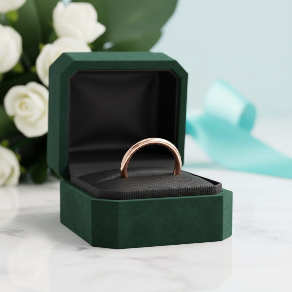 Simple 1.5mm Rose Gold Wedding Band - Evani Naomi Jewelry
