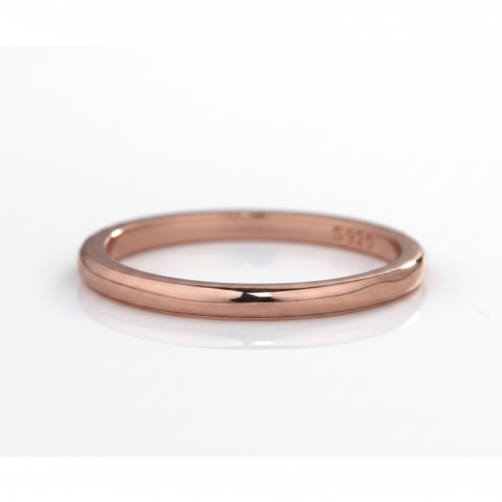 Simple 1.5mm Rose Gold Wedding Band - Evani Naomi Jewelry