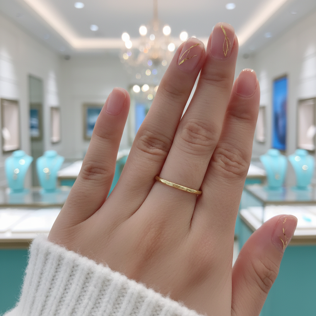 Simple Glossy Yellow Gold Wedding Band-Evani Jewelry