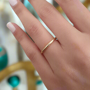 Simple Glossy Yellow Gold Wedding Band-Evani Naomi Jewelry