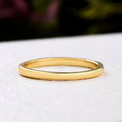 Simple Glossy Yellow Gold Wedding Band-Evani Naomi Jewelry