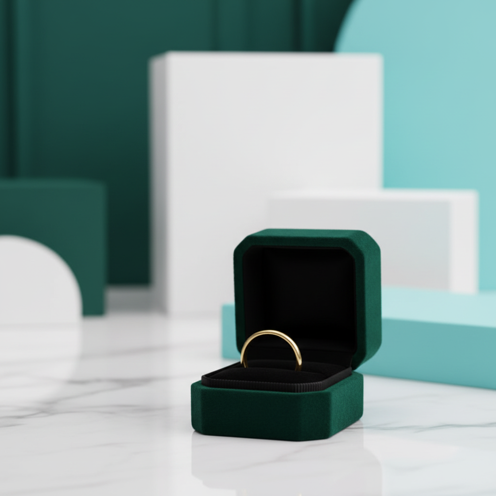 Simple Glossy Yellow Gold Wedding Band - Evani Naomi Jewelry