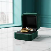 Simple Round 3 Layers Wedding Band Set - Evani Naomi Jewelry