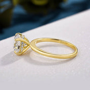 Simple Round Cut 3.5ct 4 Prong Solitaire Engagement Ring-Evani Naomi Jewelry