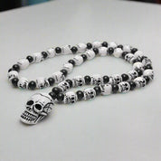 Skull Beaded Punk Necklace-Evani Naomi Jewelry