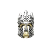 Skull Knight Two-Toned Charm Pendant-Evani Naomi Jewelry