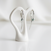 Snake Birthstone Eyes Hoop Earrings