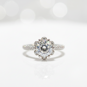 Snow Queen White Gold Engagement Ring with Diamond