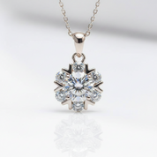Snowflake 1.0 ct Round Diamond Option Necklace