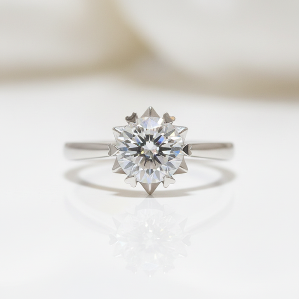 Snowflake White Gold Engagement Ring with 1.0ct Diamond