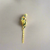 Sparkling Green Enamel Dragonfly Brooch-Evani Naomi Jewelry