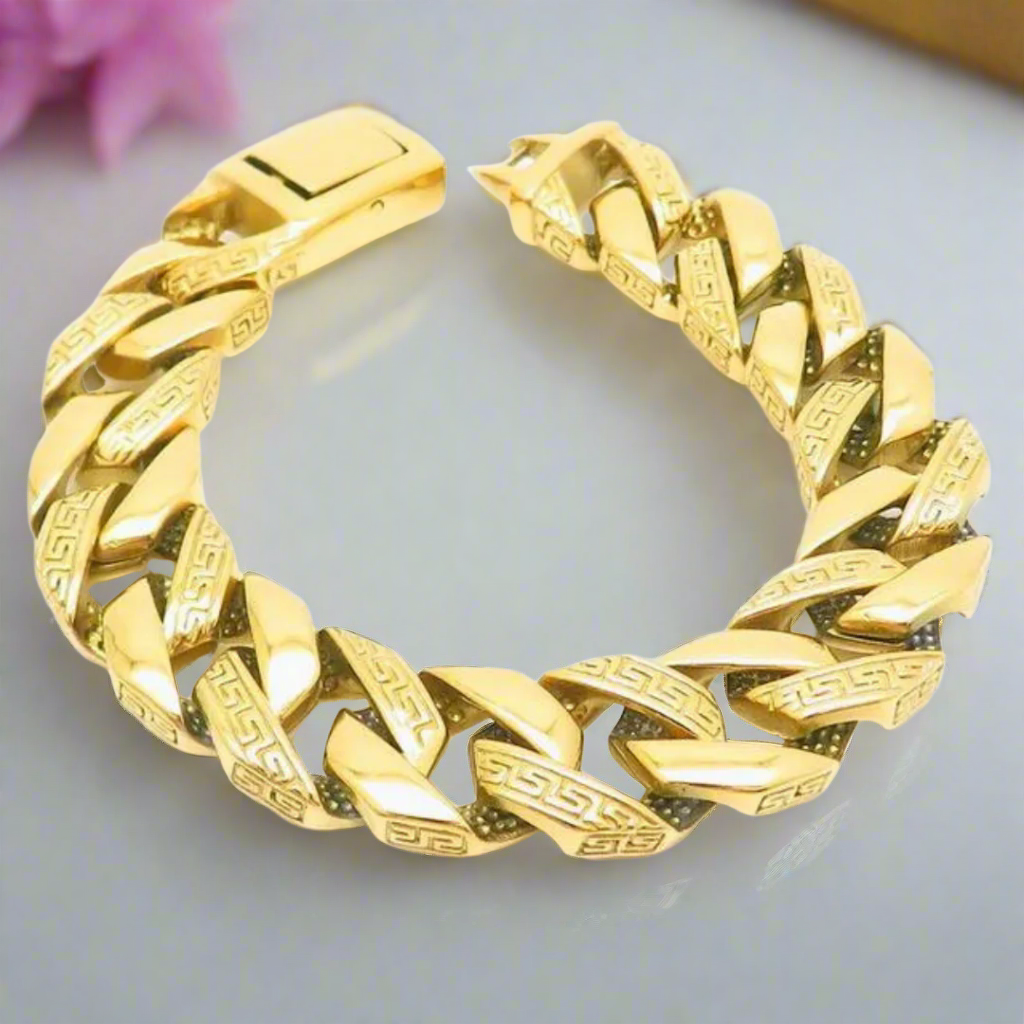 Special Pattern Square Link Chain Bracelet-Evani Naomi Jewelry