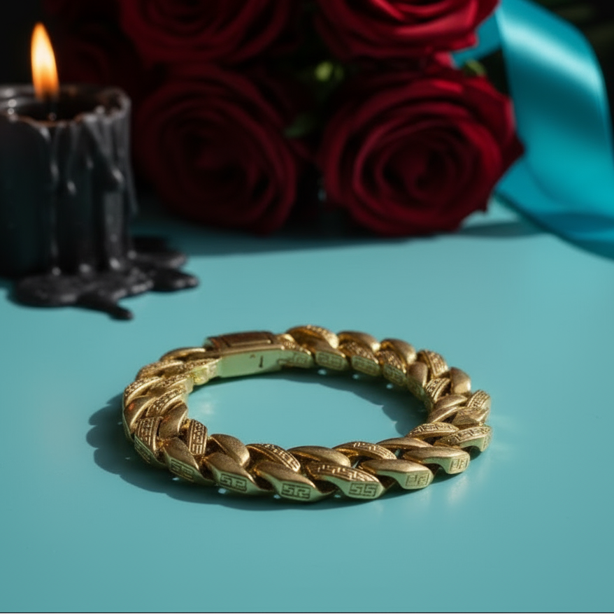 Special Pattern Square Link Chain Bracelet-Evani Naomi Jewelry