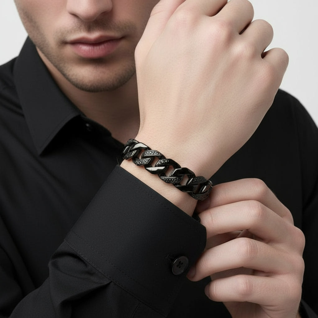 Special Pattern Square Link Chain Bracelet-Evani Naomi Jewelry