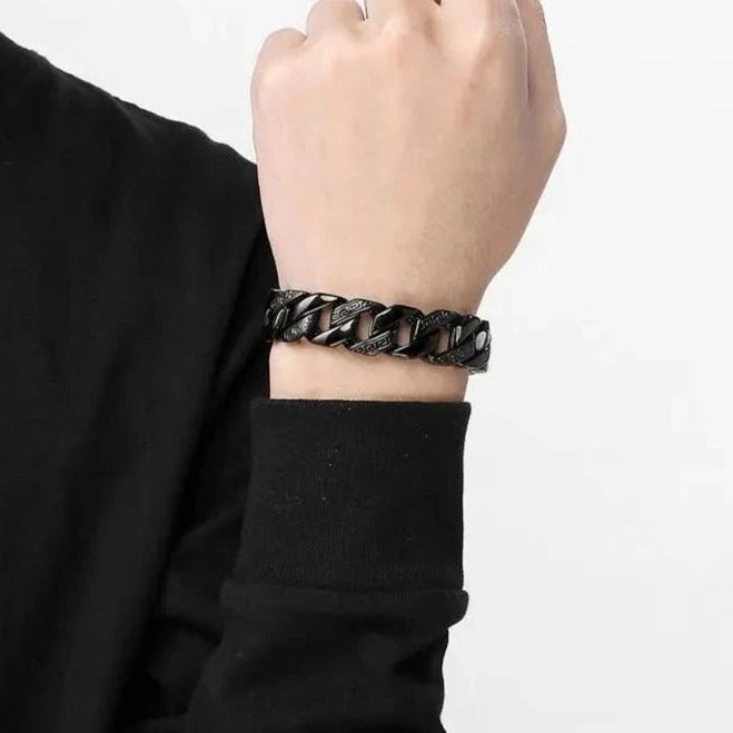 Special Pattern Square Link Chain Bracelet-Evani Naomi Jewelry