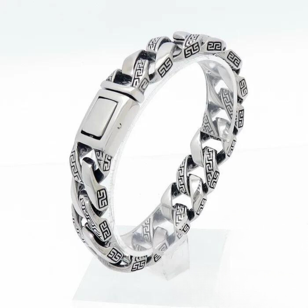 Special Pattern Square Link Chain Bracelet-Evani Naomi Jewelry