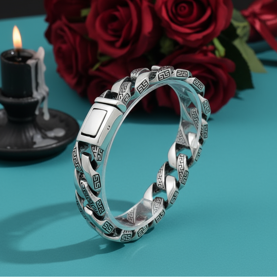 Special Pattern Square Link Chain Bracelet-Evani Naomi Jewelry