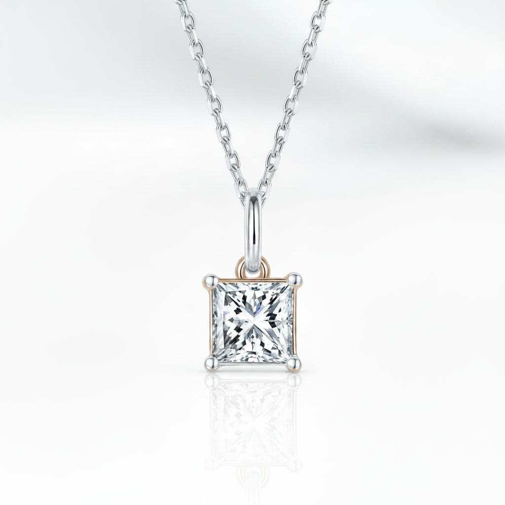 Square-cut 1.0 ct Diamond OptionJewelry Set
