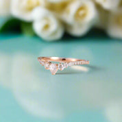 Stackable 14K Rose Gold Diamond Wedding Band-Evani Naomi Jewelry