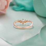 Stackable 14K Rose Gold Diamond Wedding Band-Evani Naomi Jewelry