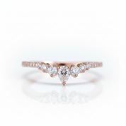 Stackable 14K Rose Gold Diamond OptionWedding Band - Evani Naomi Jewelry