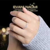 Stackable 14K Solid Gold Diamond Wedding Band-Evani Naomi Jewelry