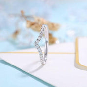 Stackable 14K Solid Gold Diamond Wedding Band-Evani Naomi Jewelry