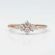 Stackable 14k Rose Gold Round Cut Diamond OptionWedding Band - Evani Naomi Jewelry