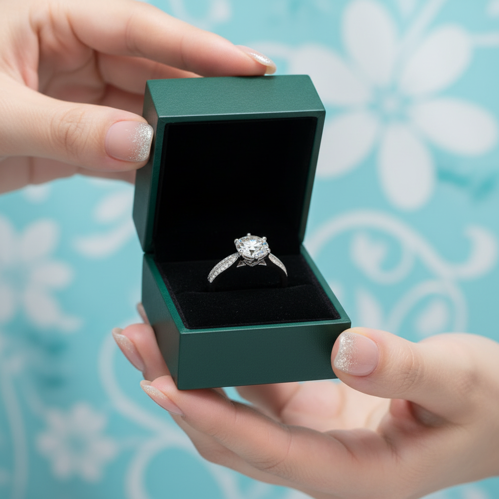 Star Queen White Gold Engagement Ring with 2.0ct Diamond Option