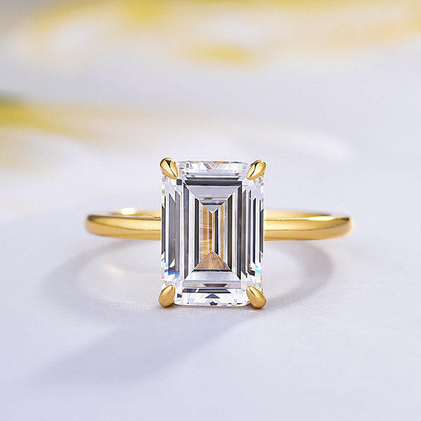 Stunning Emerald Cut 3.5ct Diamond Bridal Set-Evani Naomi Jewelry