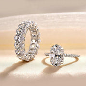 Stunning Oval Cut 3.5ct Diamond Bridal Set-Evani Naomi Jewelry