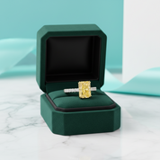 Stunning Radiant Cut Yellow Sapphire Engagement Ring - Evani Naomi Jewelry