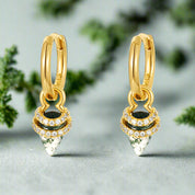 The Eternal Promise- Unique Natural Moss Agate Earrings-Evani Naomi Jewelry
