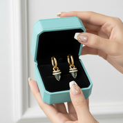 Eternal Promise- Unique Natural Moss Agate Earrings