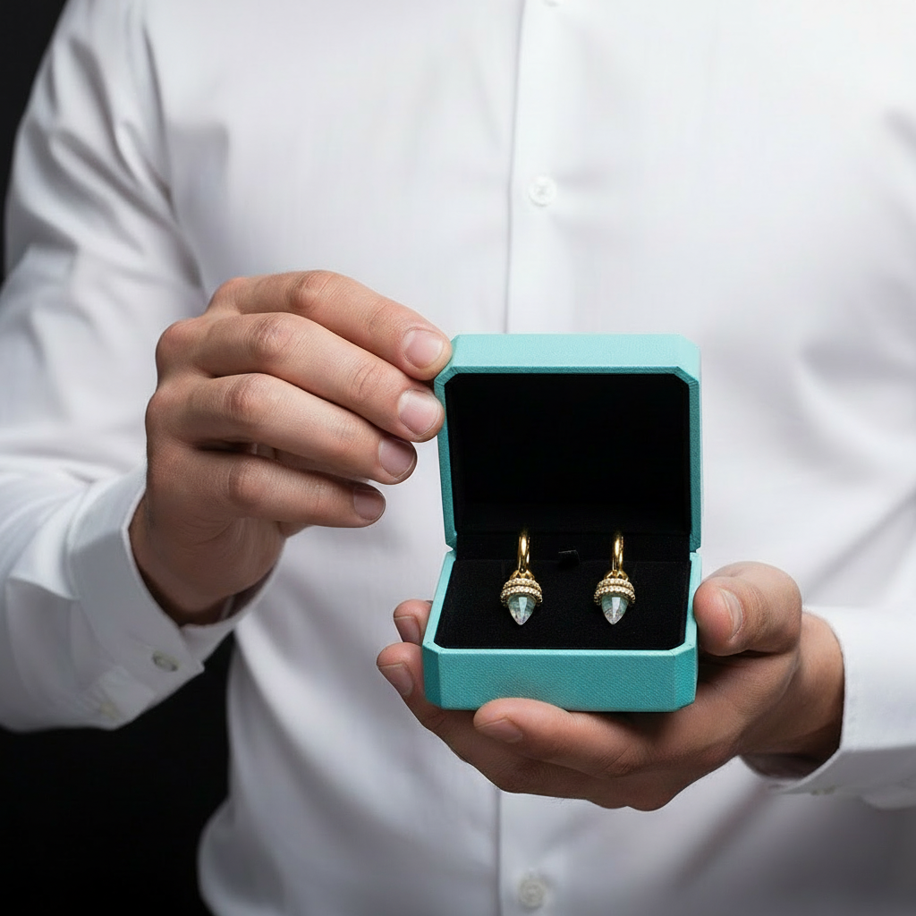 Eternal Promise- Unique Natural Moss Agate Earrings