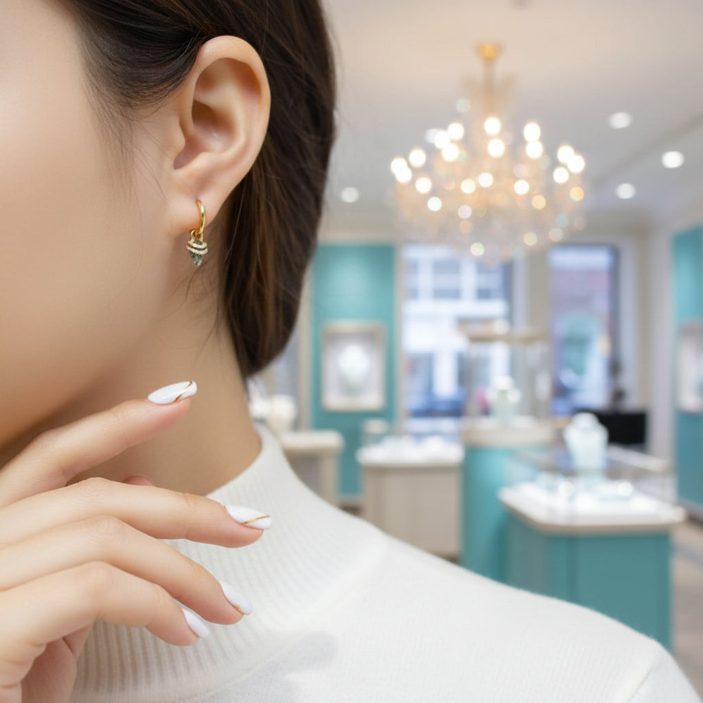 Eternal Promise- Unique Natural Moss Agate Earrings-Evani Jewelry