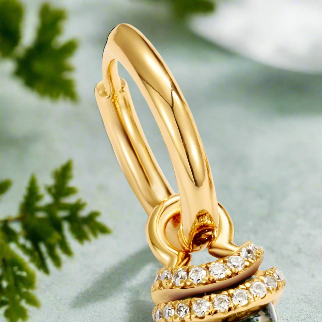The Eternal Promise- Unique Natural Moss Agate Earrings-Evani Naomi Jewelry