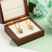 The Eternal Promise- Unique Natural Moss Agate Earrings-Evani Naomi Jewelry