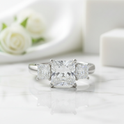 1.50 ct Three Stone Princess-cut Diamond Ring-Evani Jewelry