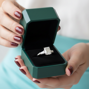 Three Stone 2ct Emerald Cut Diamond Option Engagement Ring - Evani Naomi Jewelry