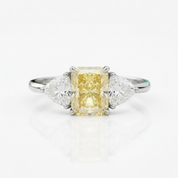 Three Stone 3.0ctw Yellow Radiant Cut Diamond OptionEngagement Ring - Evani Naomi Jewelry