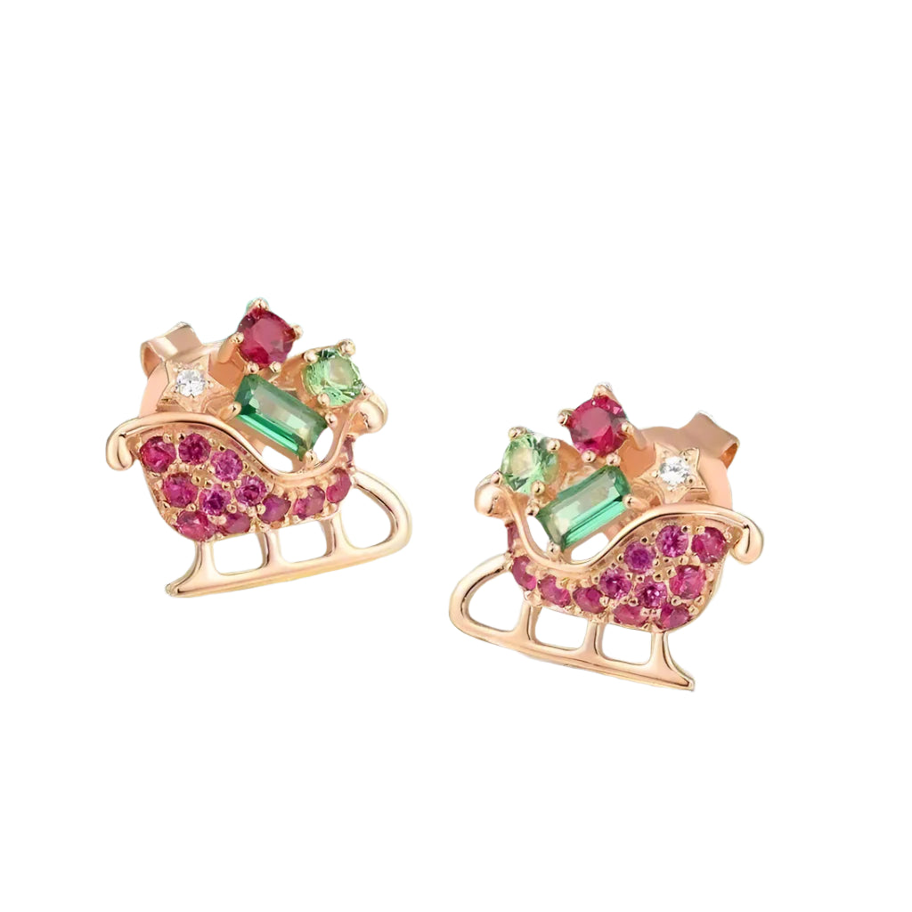 Treasure Sleigh Stud Earrings-Evani Naomi Jewelry